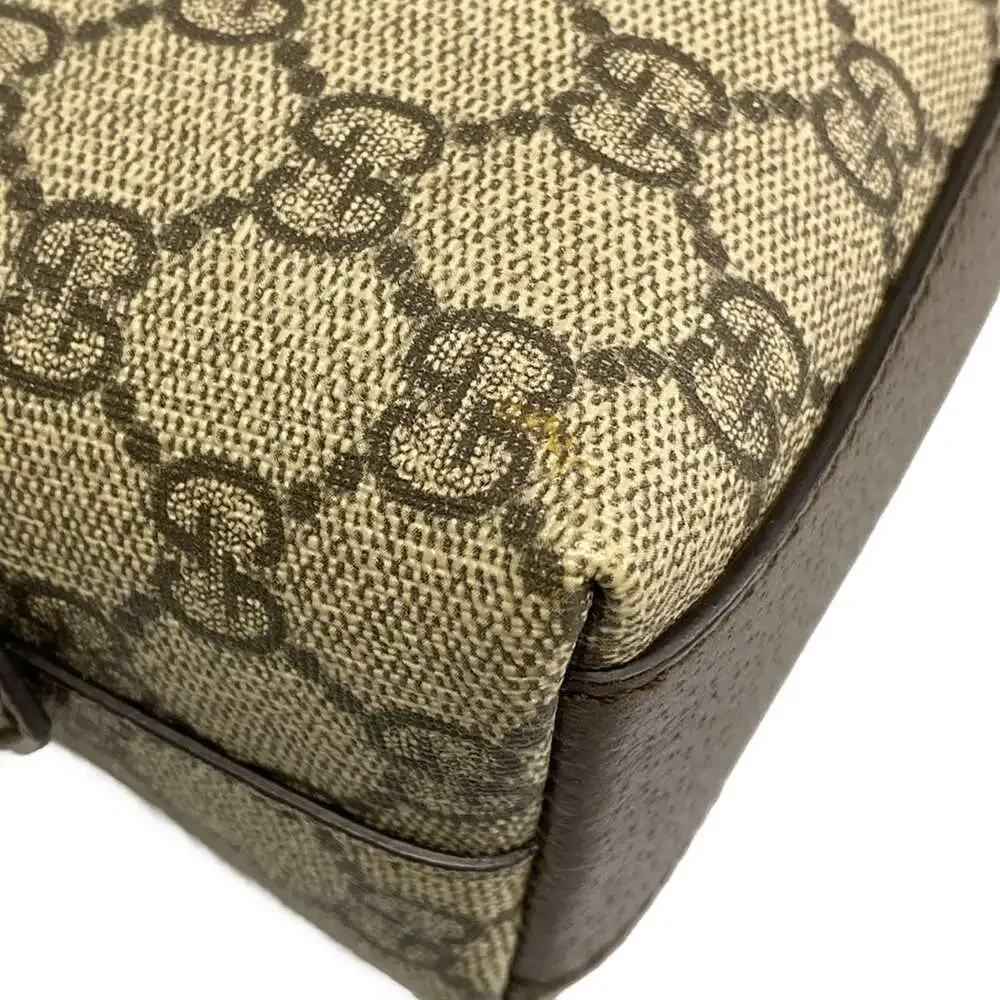 Gucci Ophidia Shoulder Bag 499621 Beige Dark Brown PVC Leather - Picture 13 of 15